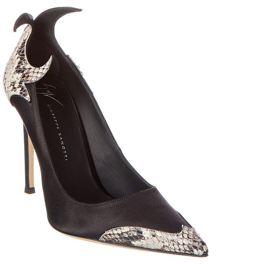Giuseppe Zanotti Nyco 105 Leather & Satin Pump